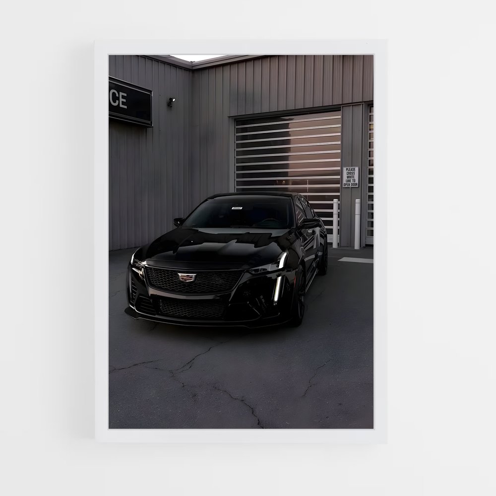 Poster Cadillac Noir (vue 3)